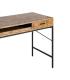 ESCRITORIO NATURAL-NEGRO DM-METAL 140 X 60 X 80 CM