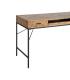 ESCRITORIO NATURAL-NEGRO DM-METAL 140 X 60 X 80 CM