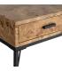 ESCRITORIO NATURAL-NEGRO DM-METAL 140 X 60 X 80 CM