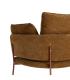 SILLÓN MARRÓN CLARO TEJIDO-METAL 95 X 80 X 79 CM