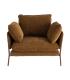 SILLÓN MARRÓN CLARO TEJIDO-METAL 95 X 80 X 79 CM