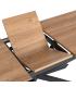 MESA EXTENSIBLE NATURAL DM-METAL SALÓN 160 X 90 X 76 CM