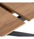 MESA EXTENSIBLE NATURAL DM-METAL SALÓN 160 X 90 X 76 CM