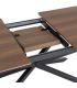 MESA EXTENSIBLE MARRÓN DM-METAL SALÓN 160 X 90 X 76 CM
