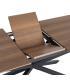 MESA EXTENSIBLE MARRÓN DM-METAL SALÓN 160 X 90 X 76 CM