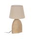 PANTALLA BEIGE TEJIDO ILUMINACIÓN 30 X 30 X 22 CM
