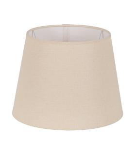 PANTALLA BEIGE TEJIDO ILUMINACIÓN 35 X 35 X 26 CM