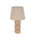PANTALLA BEIGE TEJIDO ILUMINACIÓN 45 X 45 X 34 CM