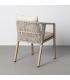 SILLA ACERO-RATTÁN PE EXTERIOR 54 X 61 X 78 CM