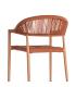 SILLA APILABLE ALUMINIO-RATTÁN PE 56 X 58 X 76 CM