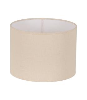 PANTALLA BEIGE TEJIDO ILUMINACIÓN 30 X 30 X 22 CM