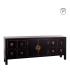 MUEBLE 8 CAJONES NEGRO-ORO MADERA 130 X 24 X 50,50 CM