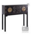 CONSOLA 4 PUERTAS Y 3 CAJONES NEGRO 95 X 26 X 90 CM