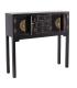 CONSOLA 4 PUERTAS Y 3 CAJONES NEGRO 95 X 26 X 90 CM