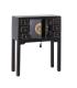 CONSOLA 2 PUERTAS Y 6 CAJONES NEGRO 63 X 26 X 80 CM