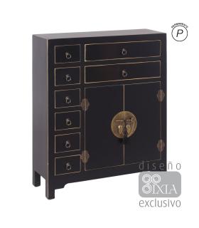 MUEBLE AUXILIAR NEGRO 73 X 26 X 90 CM