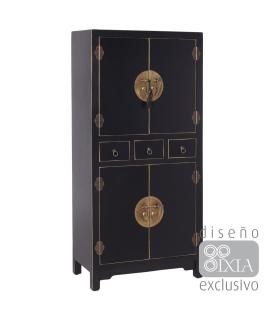 MUEBLE AUXILIAR NEGRO 63 X 33 X 131 CM