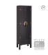 ARMARIO 2 PUERTAS Y 2 CAJONES NEGRO 55 X 33 X 185 CM