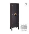 ARMARIO 2 PUERTAS Y 2 CAJONES NEGRO 55 X 33 X 185 CM