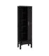 ARMARIO 2 PUERTAS Y 2 CAJONES NEGRO 55 X 33 X 185 CM