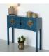 CONSOLA 4 PUERTAS Y 3 CAJONES AZUL DM 95 X 26 X 90 CM