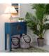 CONSOLA 2 PUERTAS Y 6 CAJONES AZUL DM 63 X 26 X 80 CM