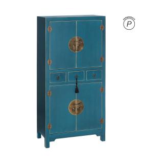 MUEBLE AUXILIAR AZUL DM ''ORIENTE'' 63 X 33 X 131 CM
