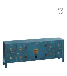 MUEBLE 8 CAJONES AZUL DM ''ORIENTE'' 130 X 24 X 50,50 CM