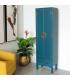 ARMARIO 2 PUERTAS Y 2 CAJONES AZUL DM 55 X 33 X 185 CM