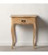 MESITA NATURAL MADERA MINDI DORMITORIO 58 X 43 X 70 CM