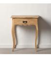 MESITA NATURAL MADERA MINDI DORMITORIO 58 X 43 X 70 CM