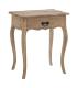MESITA NATURAL MADERA MINDI DORMITORIO 58 X 43 X 70 CM
