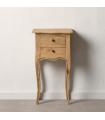 MESITA NATURAL MADERA MINDI DORMITORIO 40 X 30 X 72 CM