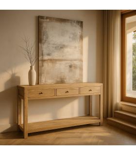 CONSOLA NATURAL MADERA MINDI ENTRADA 150 X 35 X 85 CM