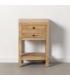 MESITA NATURAL MADERA MINDI DORMITORIO 45 X 30 X 66 CM