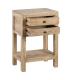 MESITA NATURAL MADERA MINDI DORMITORIO 45 X 30 X 66 CM