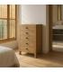 MESITA NATURAL MADERA MINDI DORMITORIO 44 X 34 X 77 CM