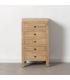 MESITA NATURAL MADERA MINDI DORMITORIO 44 X 34 X 77 CM