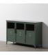 APARADOR VERDE MENTA METAL-CRISTAL 120 X 35 X 76 CM