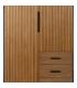 ARMARIO NEGRO-NATURAL DM-MADERA 104 X 53 X 203 CM
