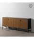 APARADOR NEGRO-NATURAL DM-MADERA 204 X 40 X 81,50 CM