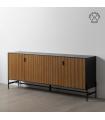 APARADOR NEGRO-NATURAL DM-MADERA 204 X 40 X 81,50 CM