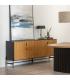 APARADOR NEGRO-NATURAL DM-MADERA 204 X 40 X 81,50 CM