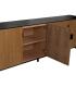 APARADOR NEGRO-NATURAL DM-MADERA 204 X 40 X 81,50 CM