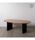 MESA COMEDOR NEGRO-NATURAL DM-MADERA 220 X 113 X 75 CM