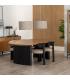 MESA COMEDOR NEGRO-NATURAL DM-MADERA 220 X 113 X 75 CM
