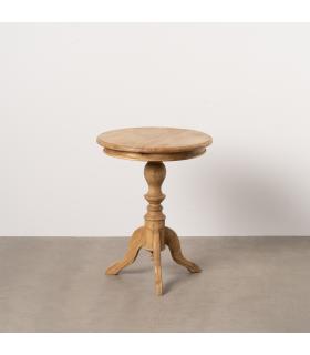 MESA AUXILIAR NATURAL MADERA MINDI SALÓN 50 X 50 X 64 CM