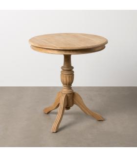 MESA AUXILIAR NATURAL MADERA MINDI SALÓN 70 X 70 X 77 CM