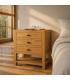 MESITA NATURAL MADERA MINDI DORMITORIO 60 X 35 X 65 CM