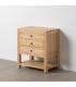 MESITA NATURAL MADERA MINDI DORMITORIO 60 X 35 X 65 CM